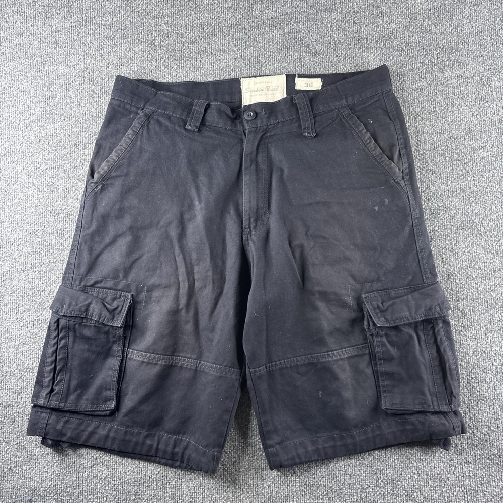 Smoke Rise Shorts Mens 36 Navy Blue Cargo Utility Baggy Skater Grunge Y2K